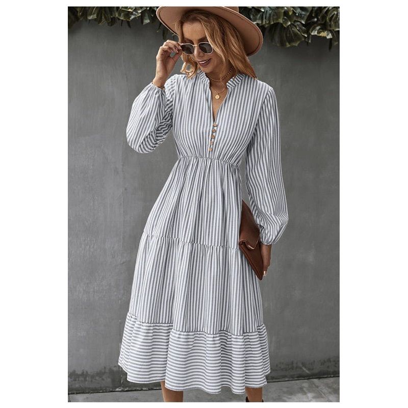 Striped Long Sleeve Dress | Swank Boutique