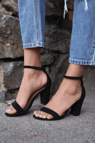 Hannah Block Heel- Black | Swank Boutique