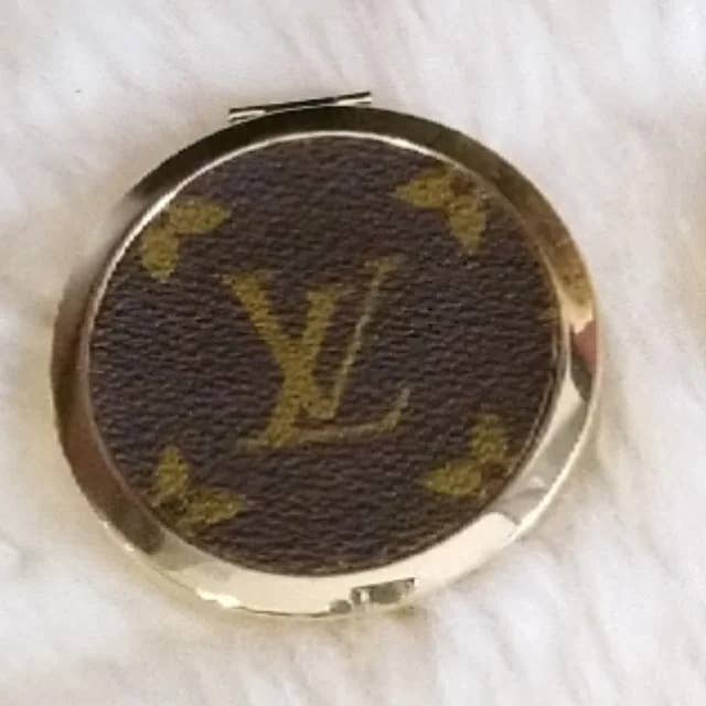 Upcycled LV Double Side Compact Mirror | Swank Boutique