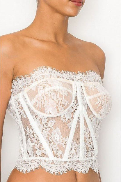 Copy of Eyelet Lace Tube Top | Swank Boutique