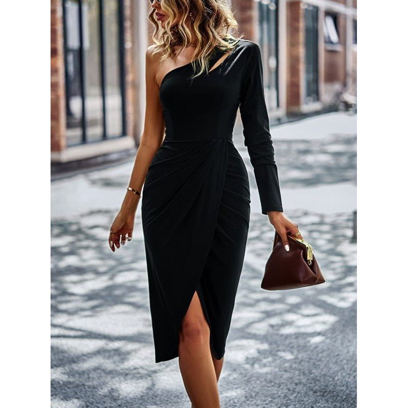 One Shoulder Midi Dress | Swank Boutique