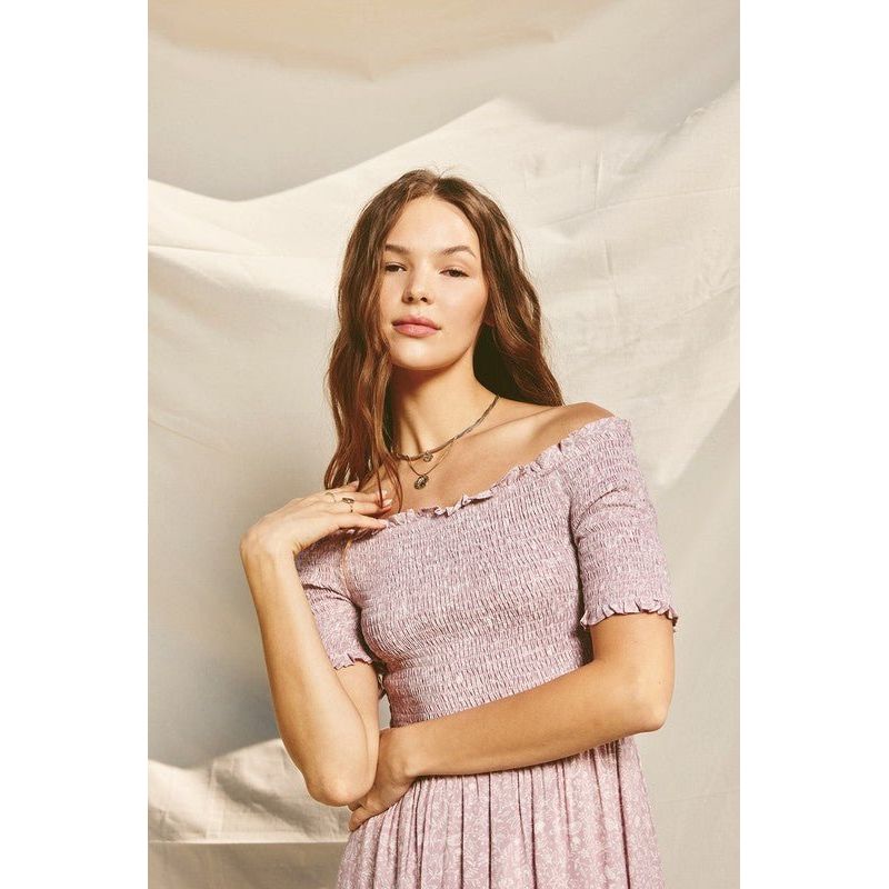 Lavender Pink Smock Dress | Swank Boutique
