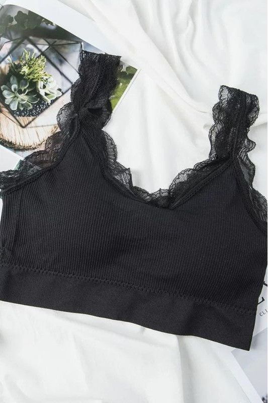 Lace Bralette- Black | Swank Boutique