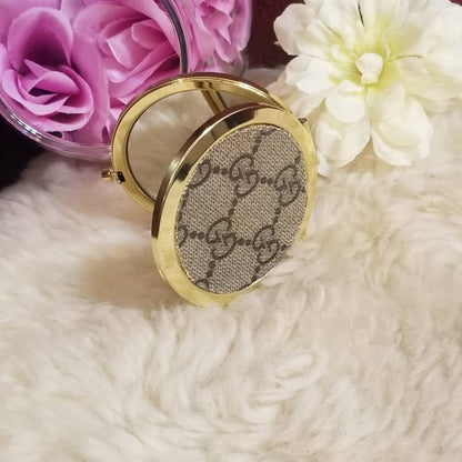 Upcycled Gucci Double Side Compact Mirror | Swank Boutique