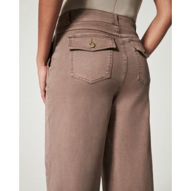 Stretched Twill Cropped Leg Pant - Cedar | Swank Boutique