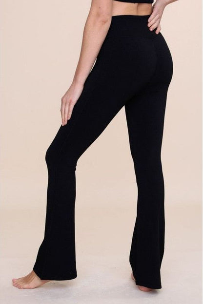 Ribbed Yoga Flare Pant | Swank Boutique