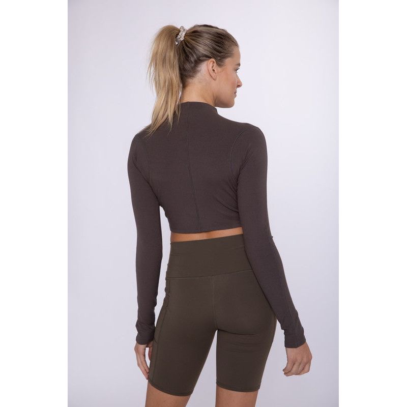 Copy of Ribbed Crop Long Sleeve - Black | Swank Boutique